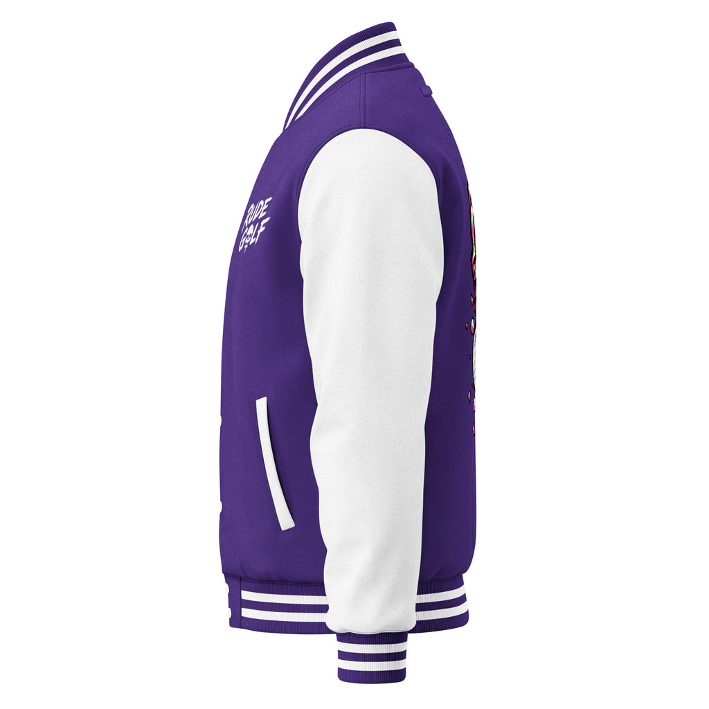 BITE THE DUST – Heavyweight Letterman Jacket — left side view