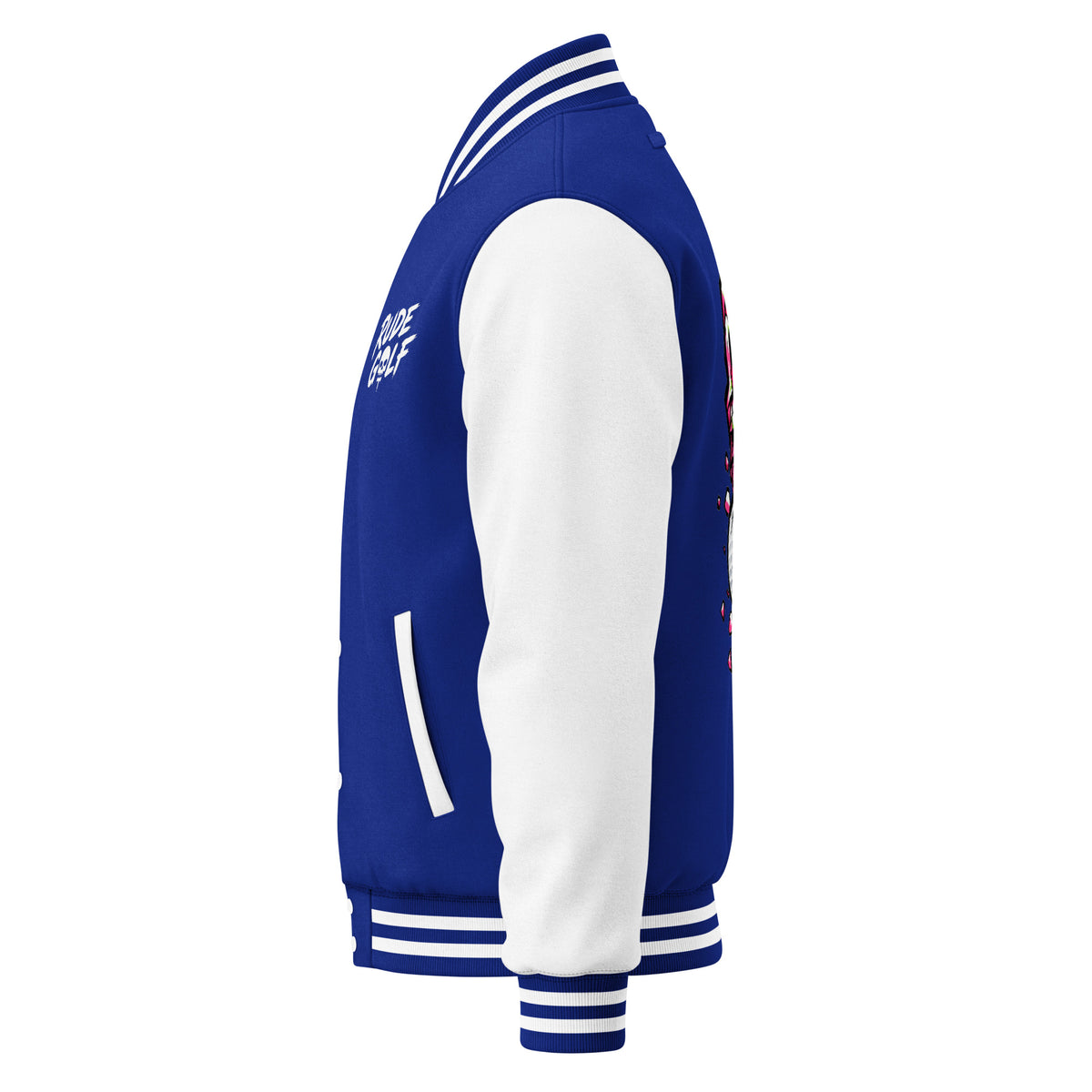 BITE THE DUST – Heavyweight Letterman Jacket — left side view