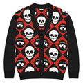 DEAD FORMAL — Skull Argyle Long-Sleeve Cardigan — front view